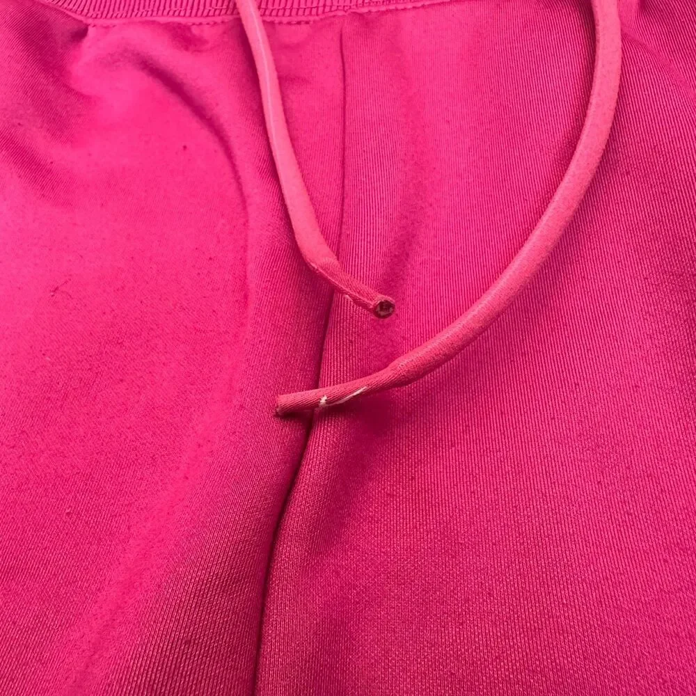 Nike Therma-FIT Fleece Matching Set Hot Fuchsia Pink Sweatshirt Joggers M Crop